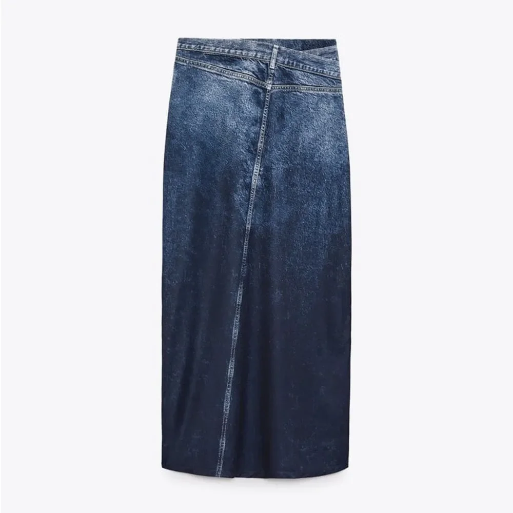 ZARA DENIM-LOOK SKIRT - Picture 2 of 4